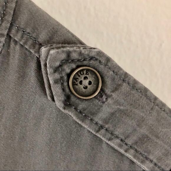 Paige Sophia Chambray Shirt Womens XS London Sky Gray Button Down Casual Classic - Picture 4 of 9